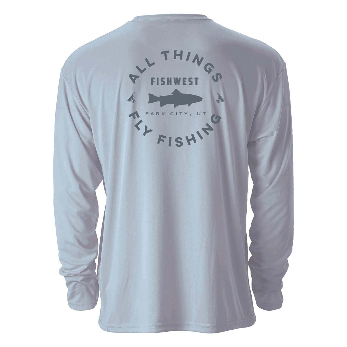 Fishwest Logo Performance Long Sleeve TShirt Men's in Silver